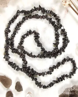 Hematite Chip Necklace 36"