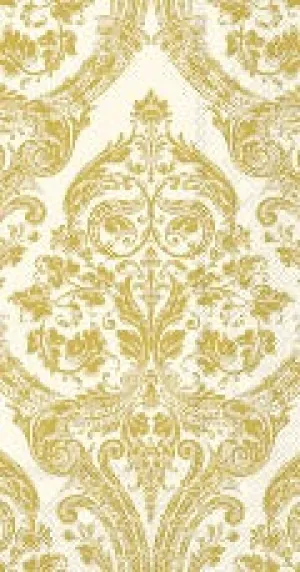 Hostess Napkin: Cream And Gold Filigree