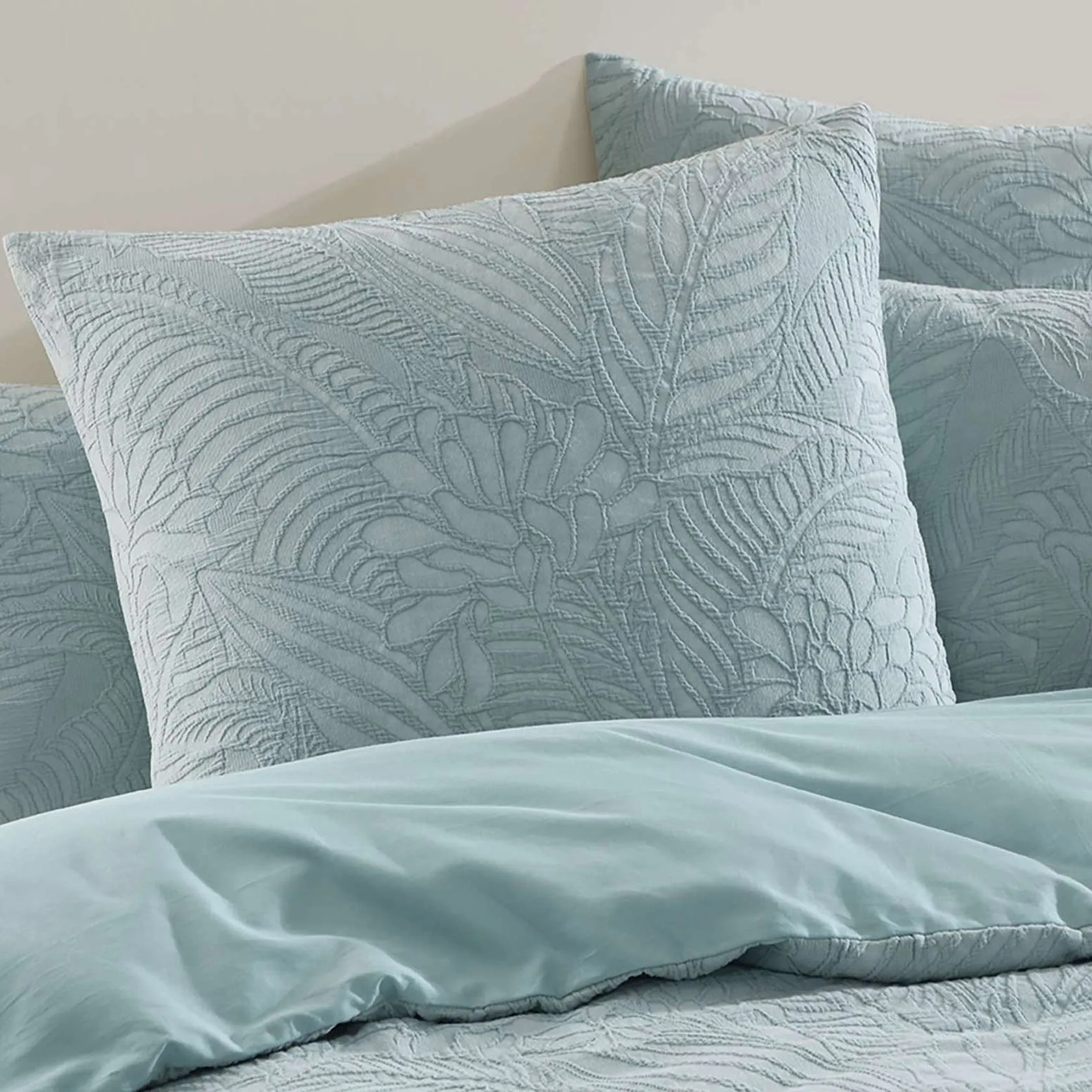 Kaia Sage European Pillowcase by Logan and Mason Platinum