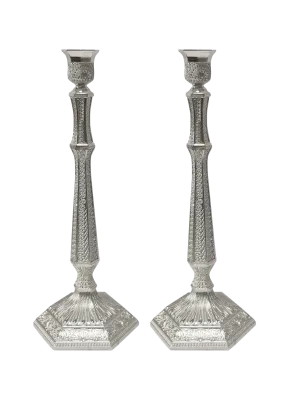 Large Candlesticks 15" Filigree Design