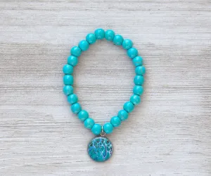 Making a Splash Turquoise Beaded Bracelet | Handmade Beach Jewelry