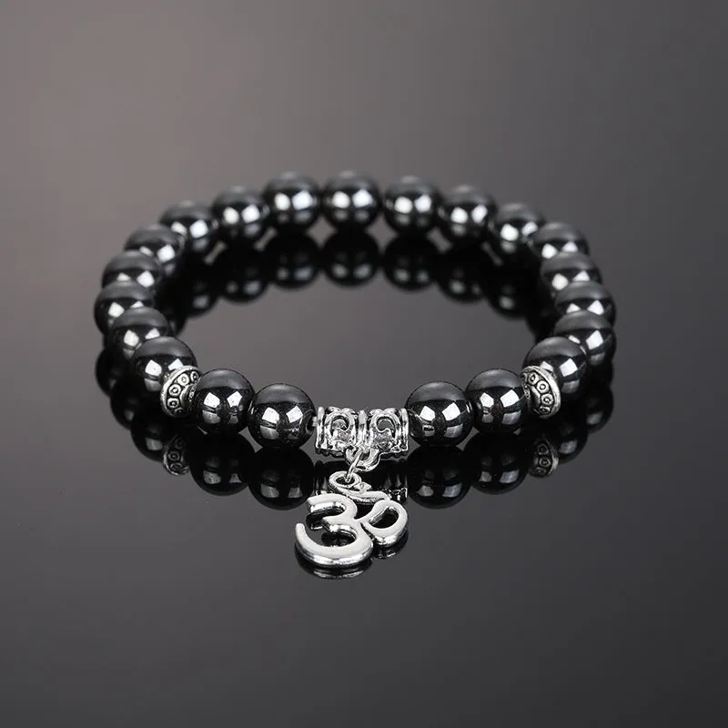 Men's Fashion White Turquoise Alloy Bracelet