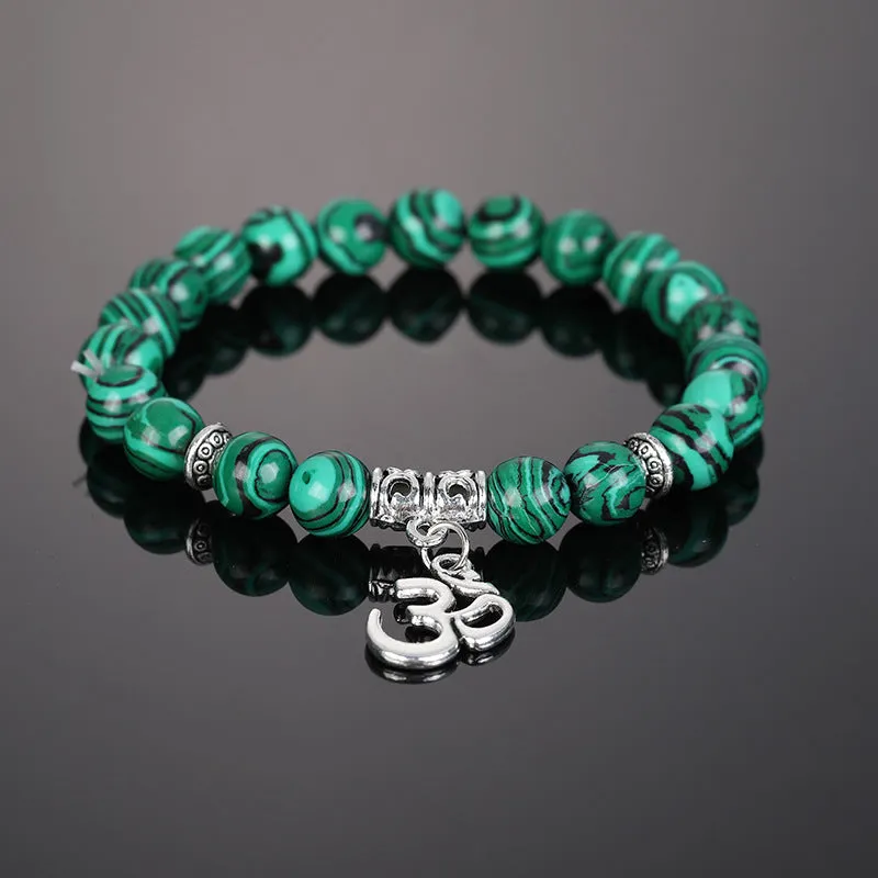 Men's Fashion White Turquoise Alloy Bracelet