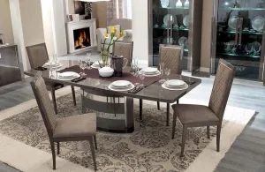 Modern Platinum Slim Dining Set