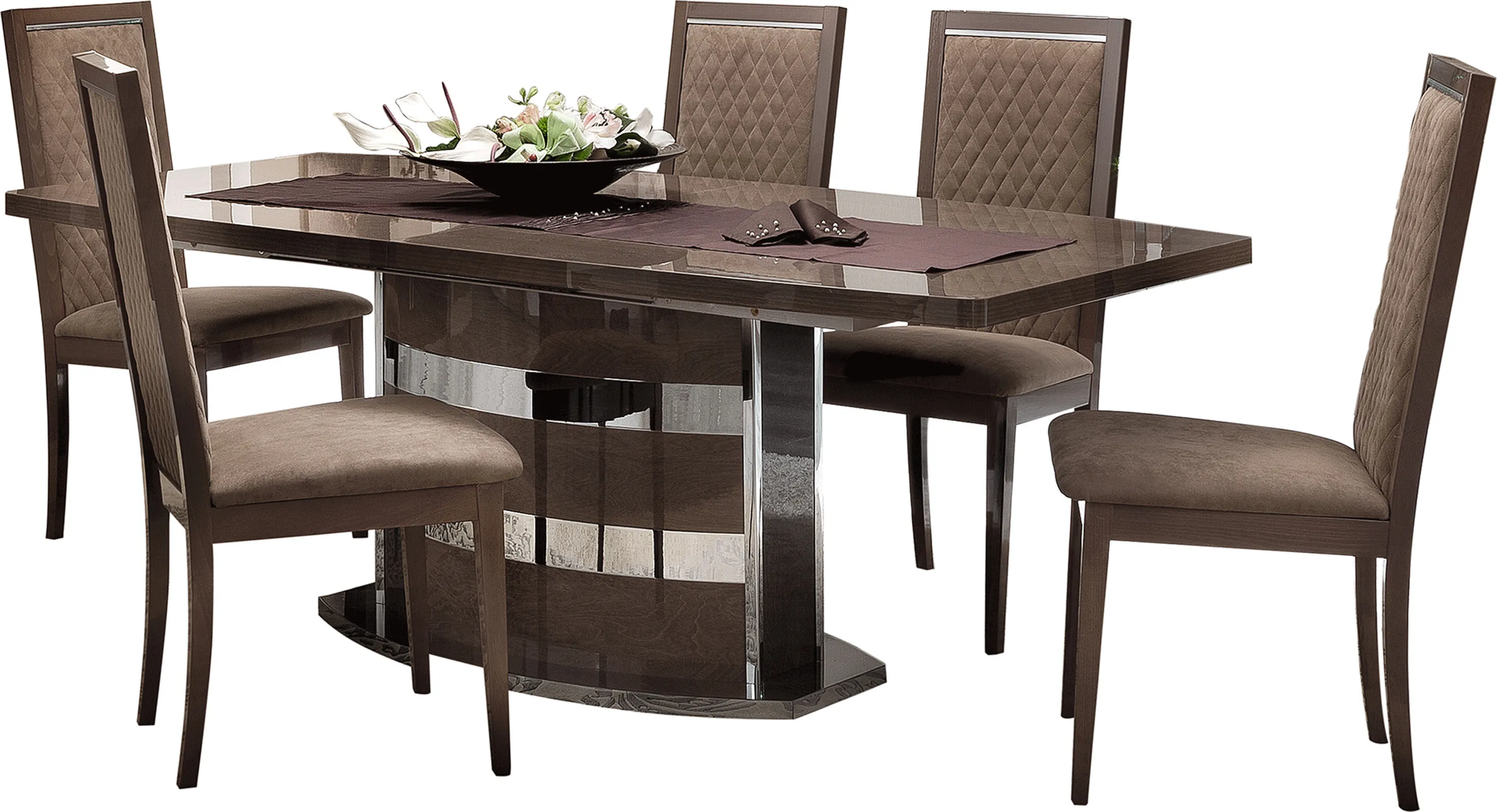 Modern Platinum Slim Dining Set