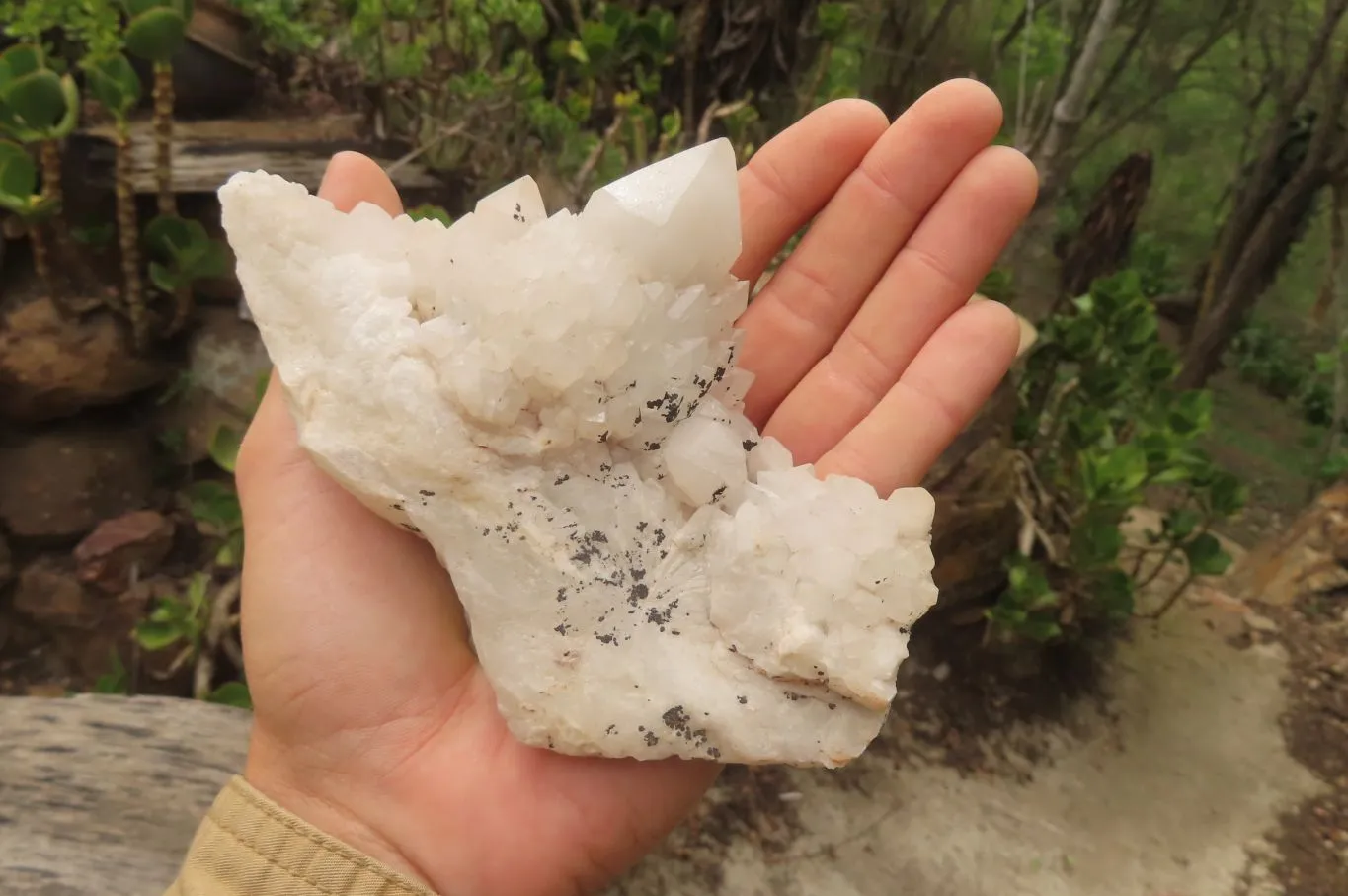 Natural Groovy Cascading Candle Quartz Clusters x 6 From Antsirabe, Madagascar