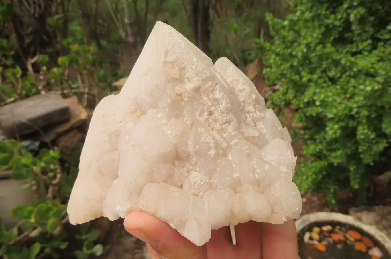 Natural Groovy Cascading Candle Quartz Clusters x 6 From Antsirabe, Madagascar