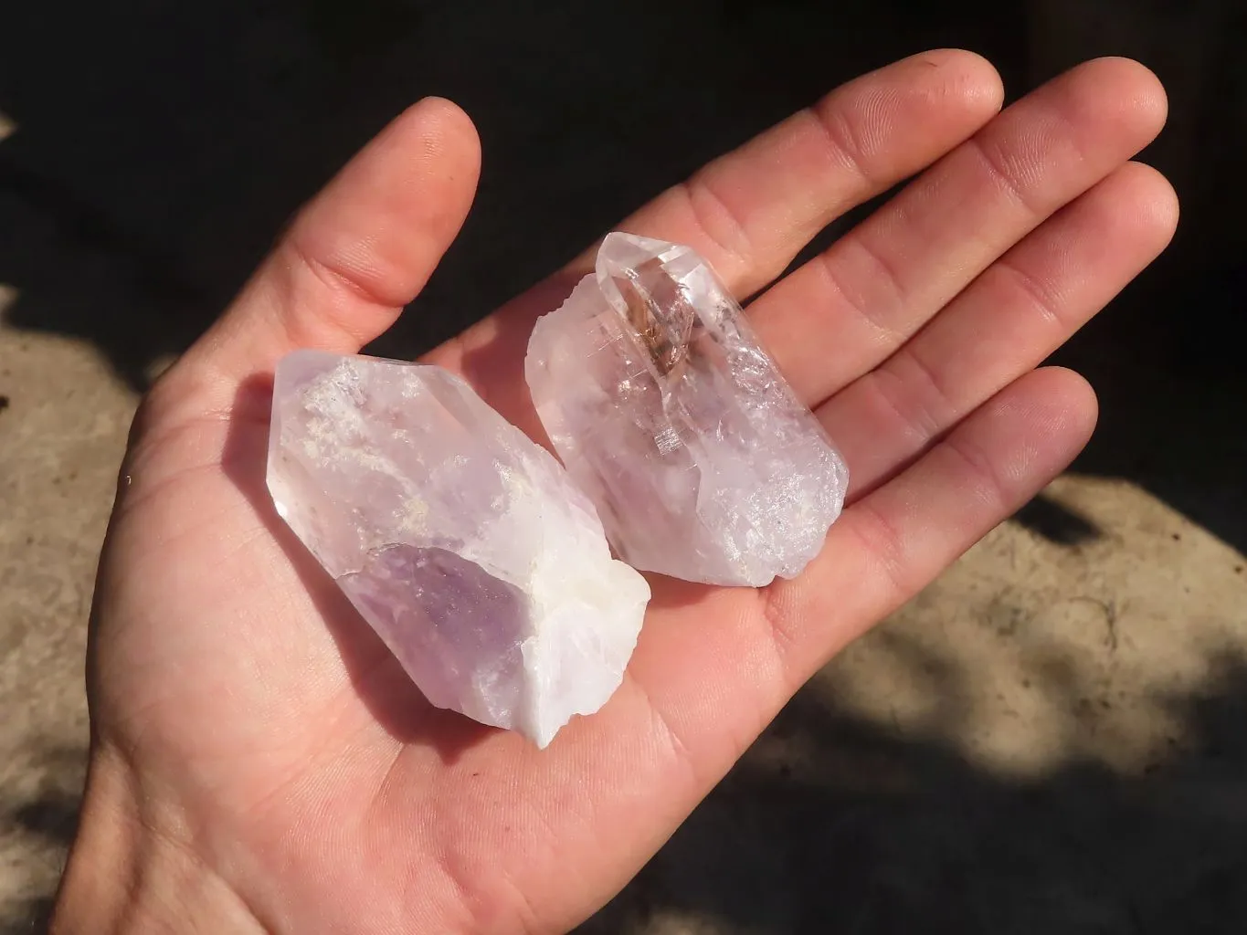 Natural Large Clear Brandberg Amethyst Quartz Crystals x 12 From Brandberg, Namibia