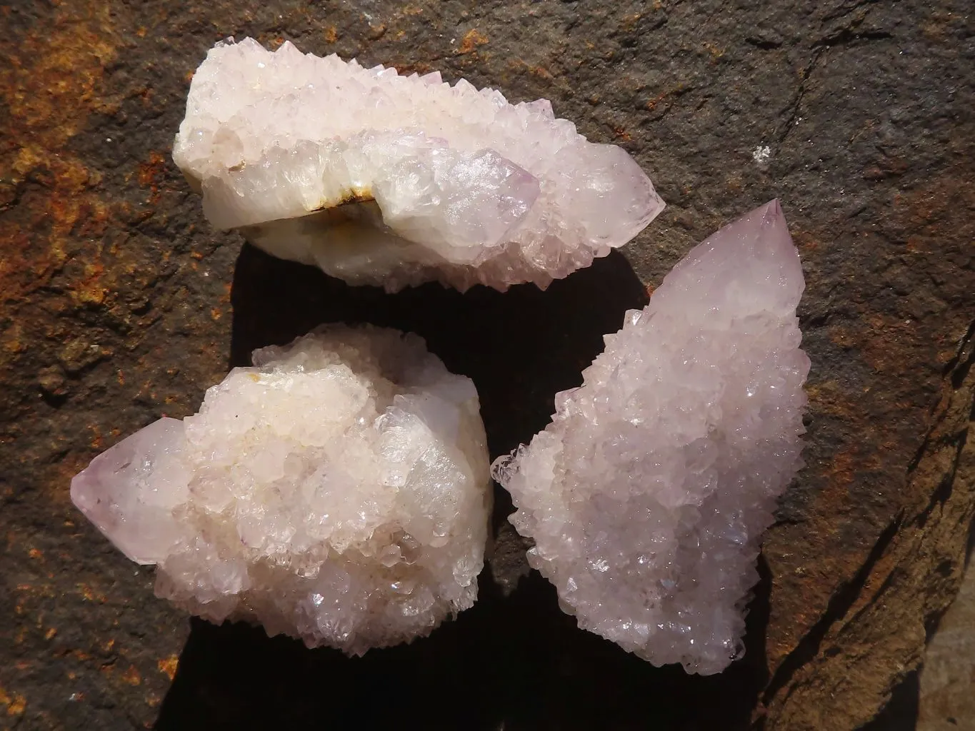 Natural Lilac Spirit Amethyst Quartz Clusters x 20 From Boekenhouthoek, South Africa