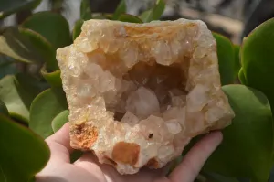 Natural Limonite Quartz Clusters x 3 From Zambia