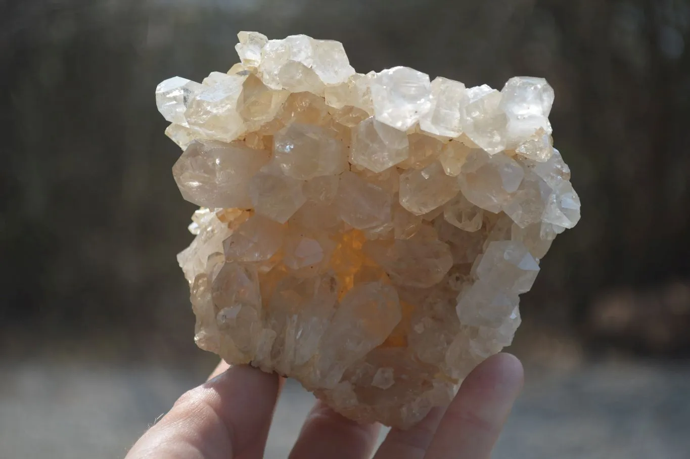 Natural Limonite Quartz Clusters x 3 From Zambia