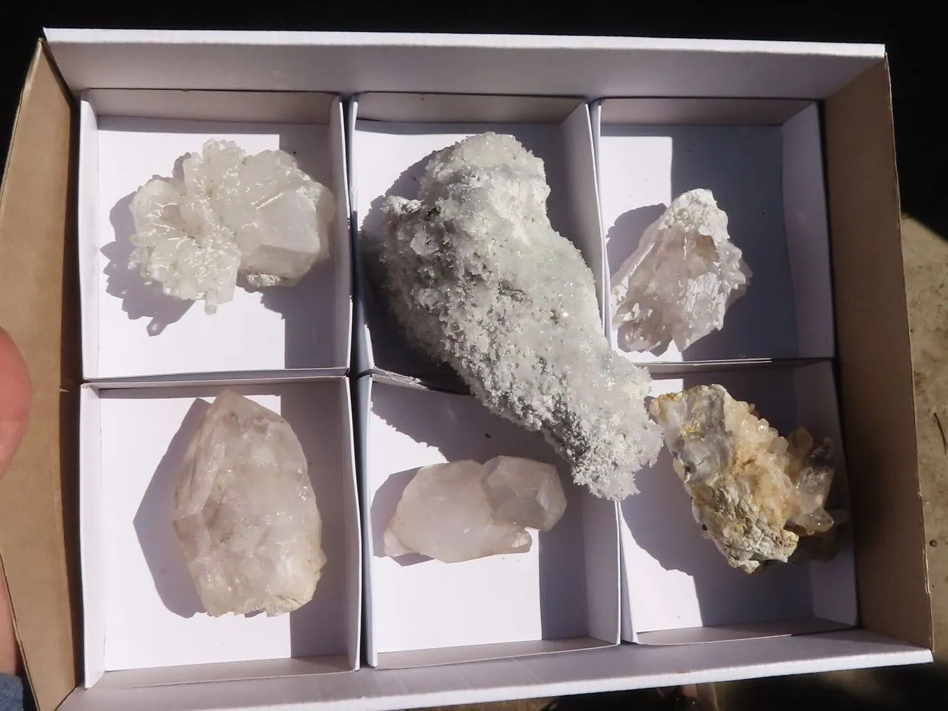 Natural Mixed Selection Of Quartz Brandberg Crystal Formations x 6 From Brandberg, Namibia