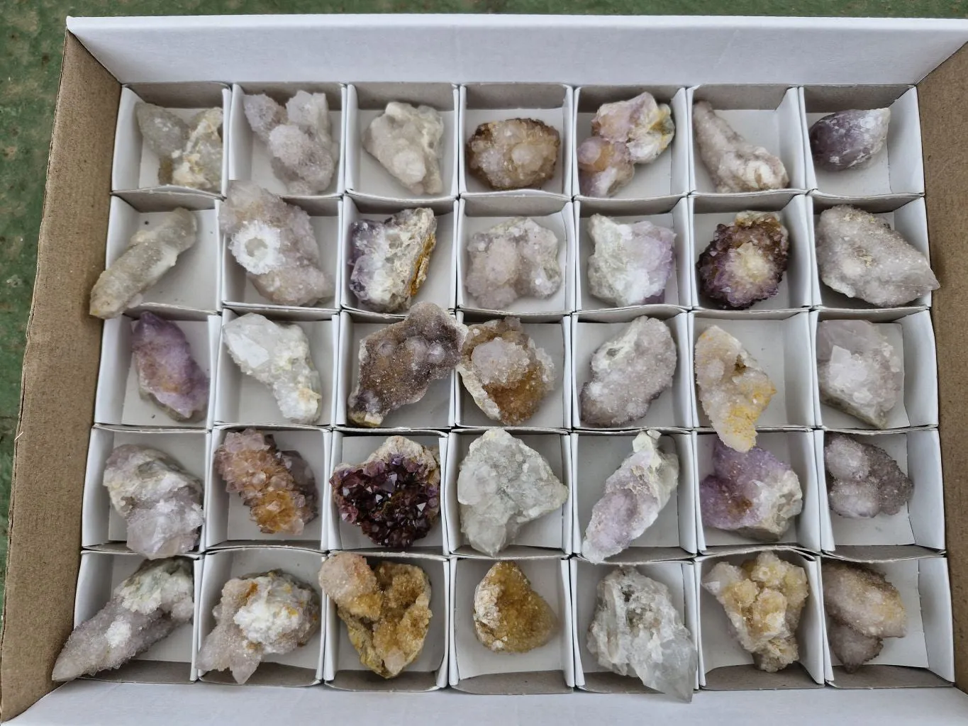 Natural Small Mixed Spirit Quartz Specimens x 35 From Boekenhouthoek, South Africa