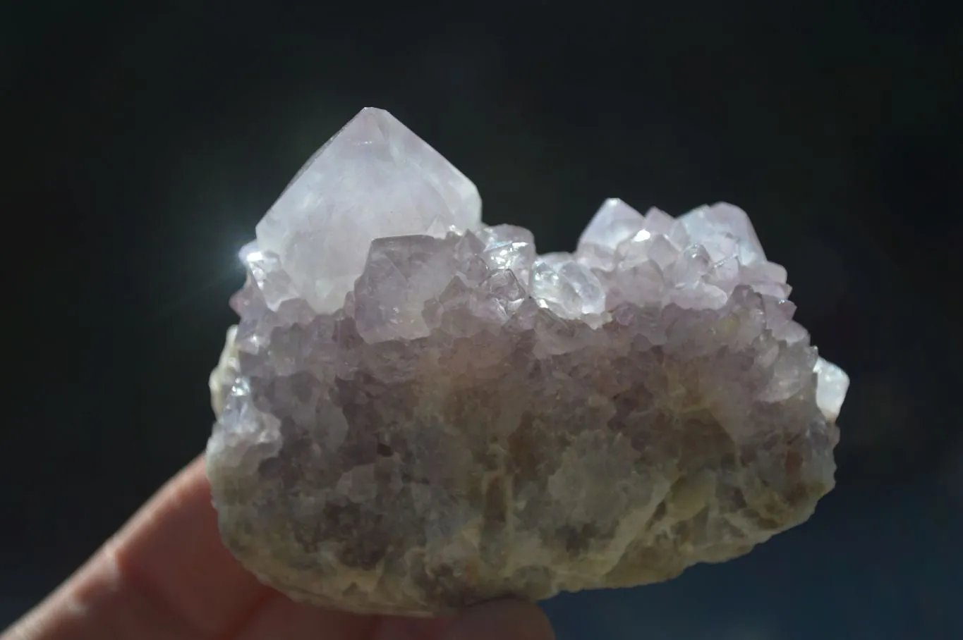 Natural Spirit Amethyst Cactus Quartz Clusters x 12 From Boekenhouthoek, South Africa