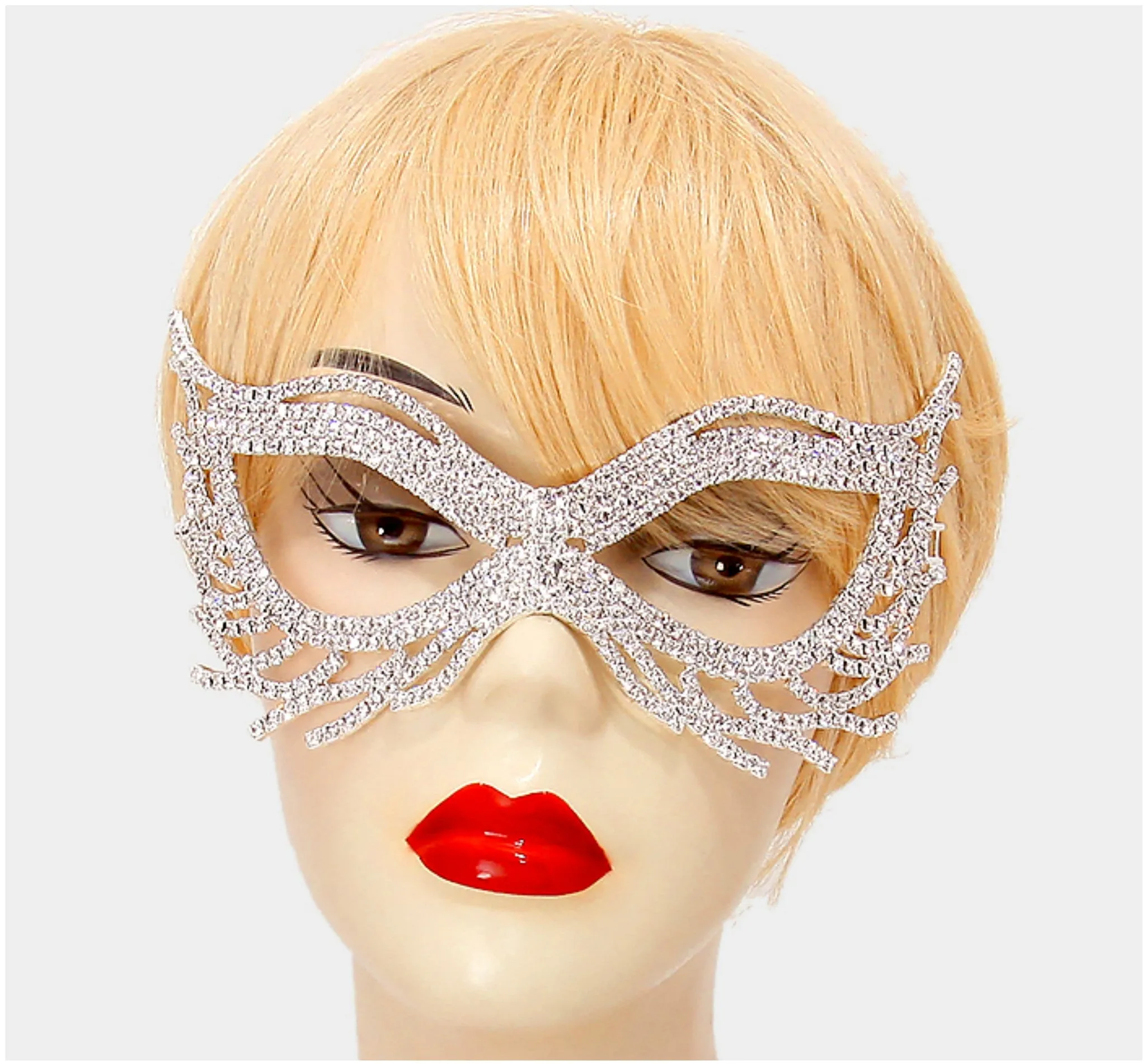 Nohelia Art Deco Modern Masquerade Mask | Crystal