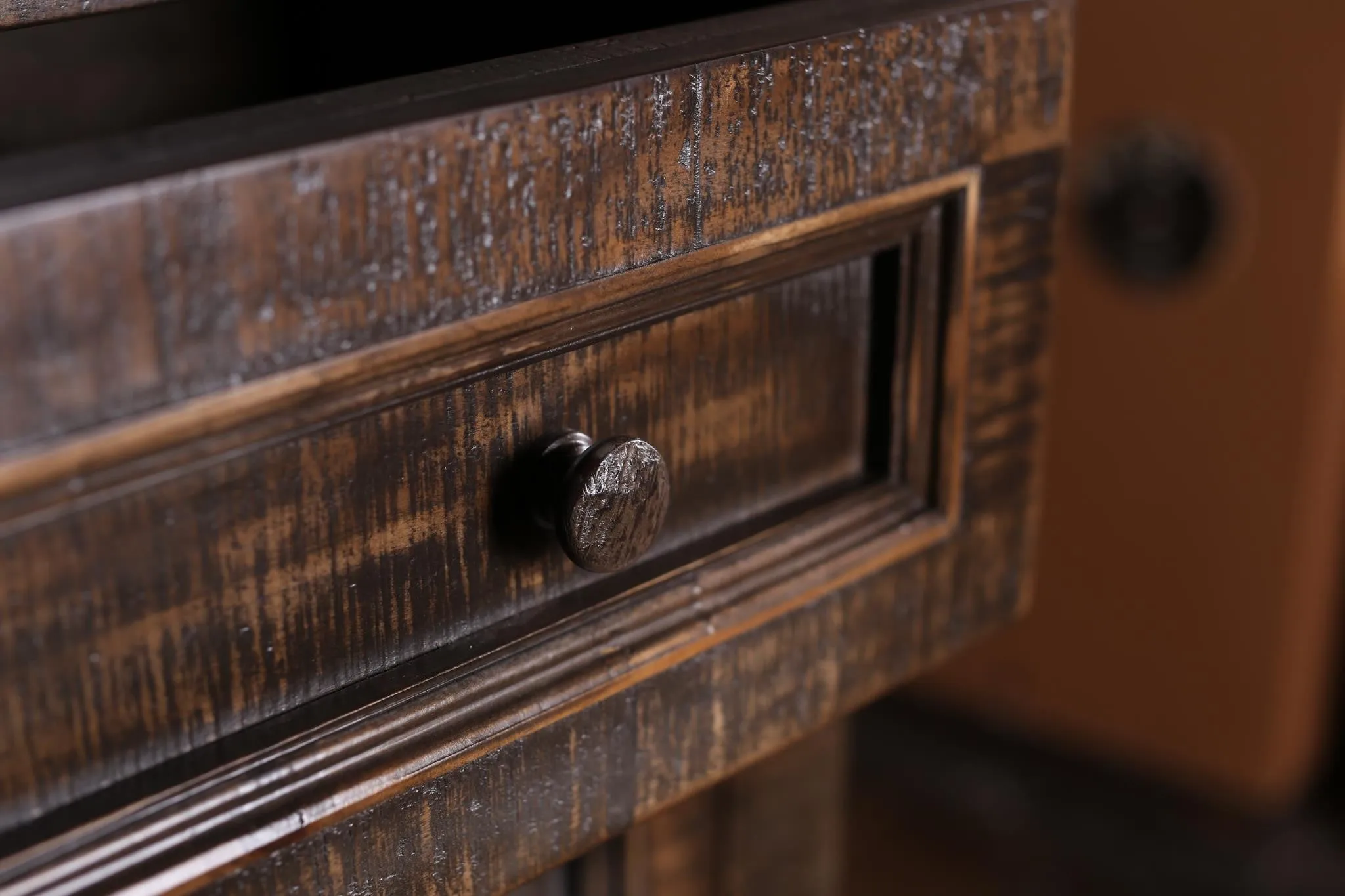 Onyx 2 Drawer Rustic End Table