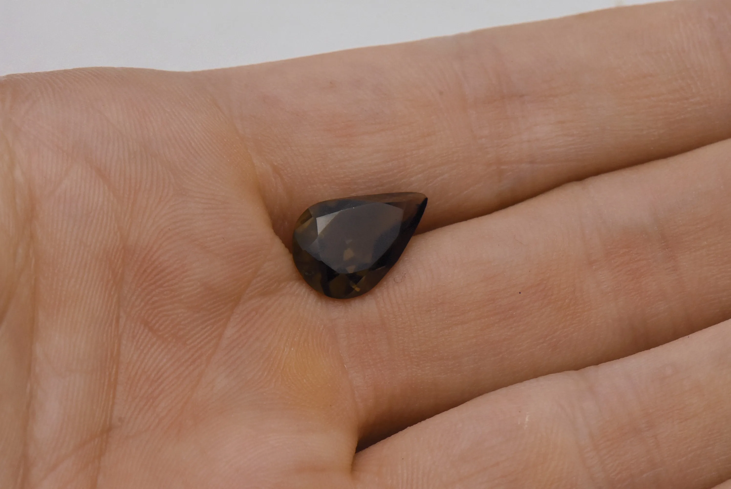 Pear Cut Smoky Quartz Loose Gemstone - 4ct