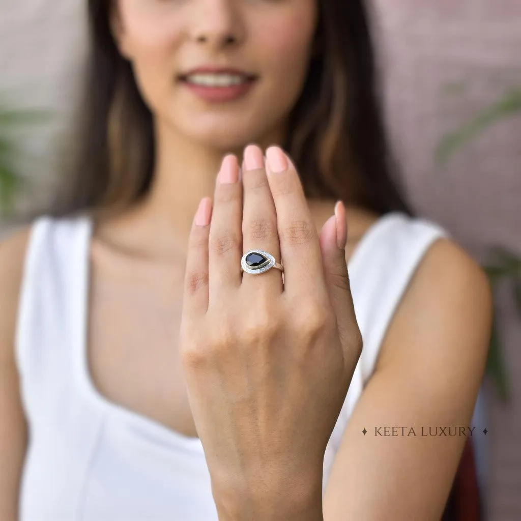 Pear Dream - Black Onyx Ring