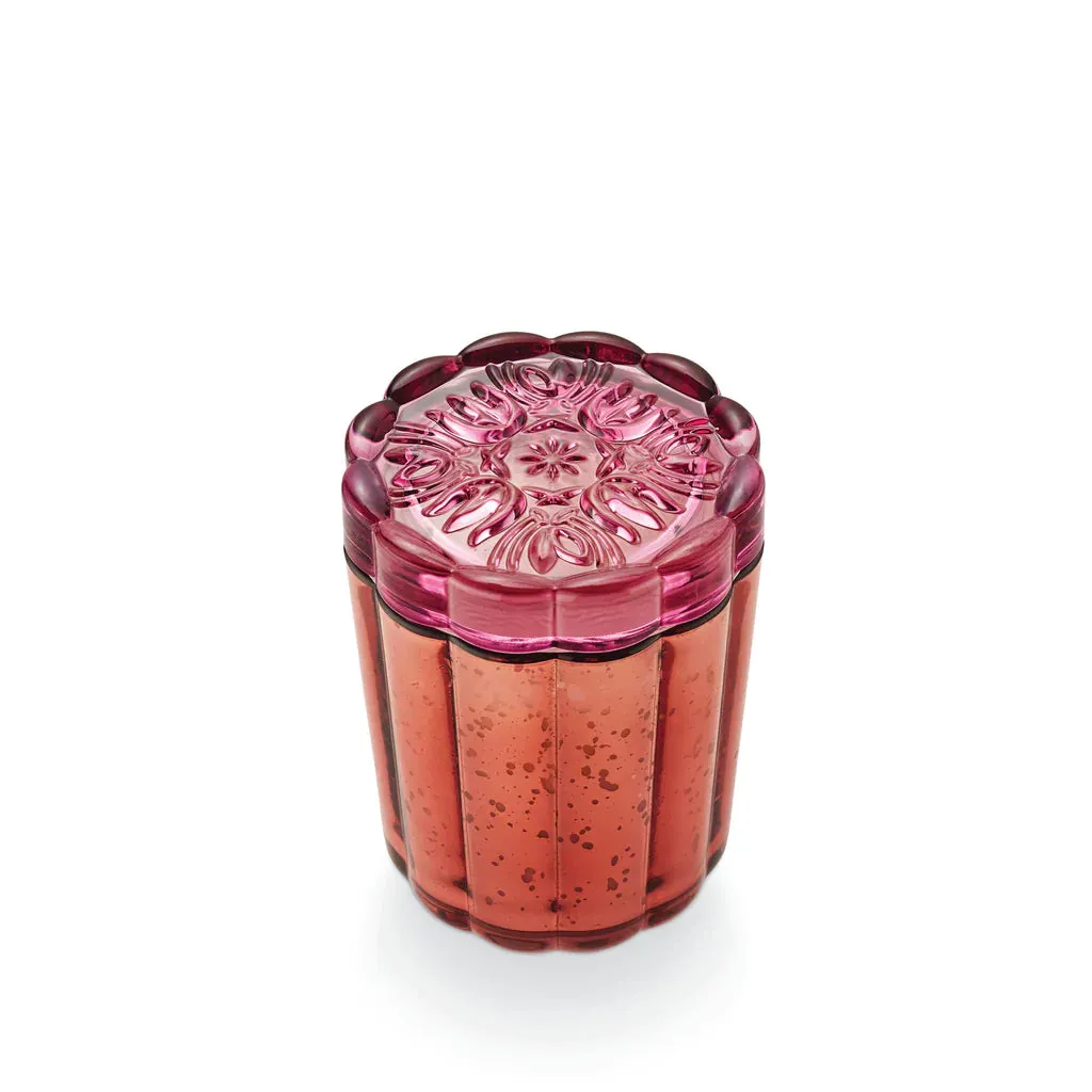 Pink Pepper Fruit Flourish Glass Candle