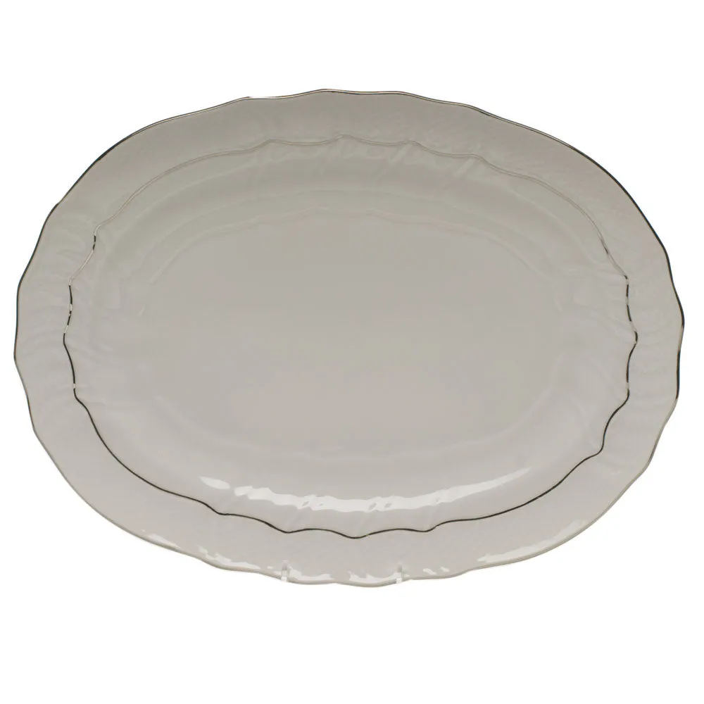 Platinum Edge Platter  15"l X 11.5"w