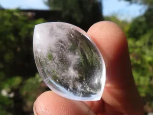 Polished Clear Rock Crystal Angel Tears  x 24 From Madagascar