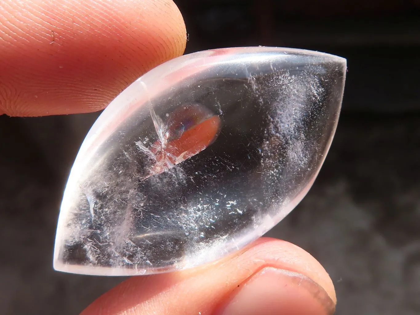 Polished Clear Rock Crystal Angel Tears  x 24 From Madagascar