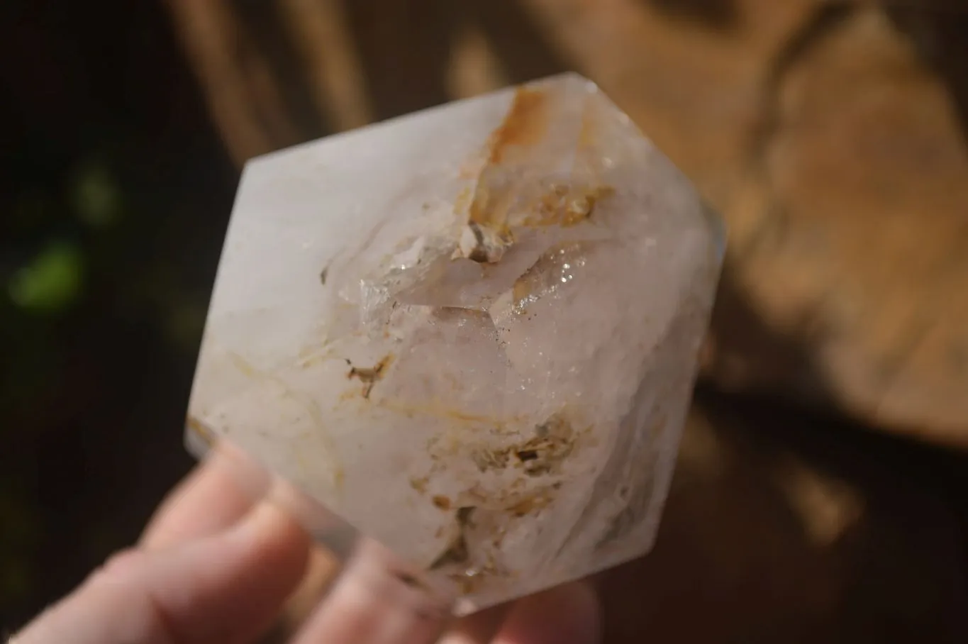 Polished Inclusion Quartz Points x 2 From Madagascar