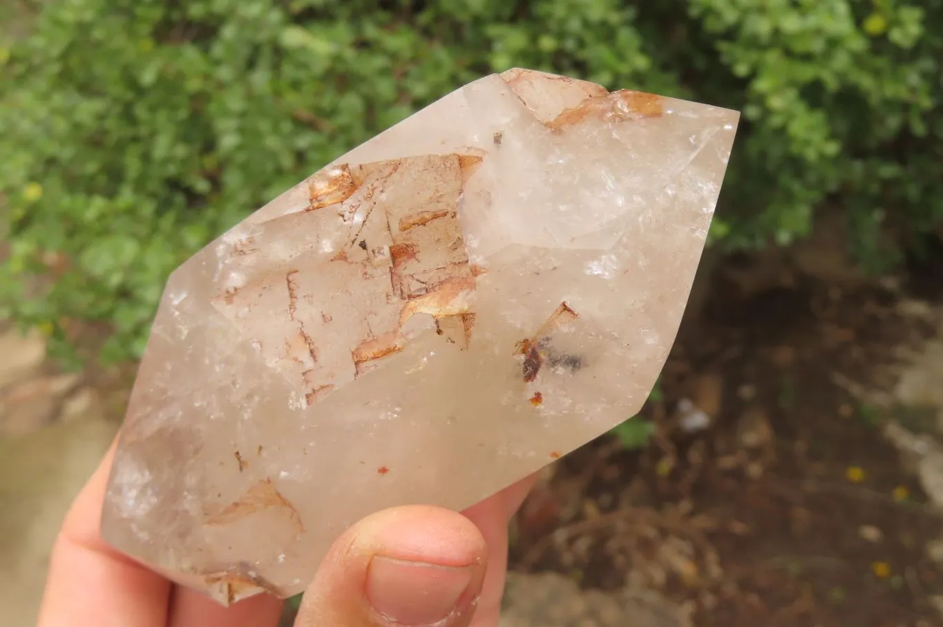 Polished Partially Arcadian Quartz Crystals x 3 From Angola