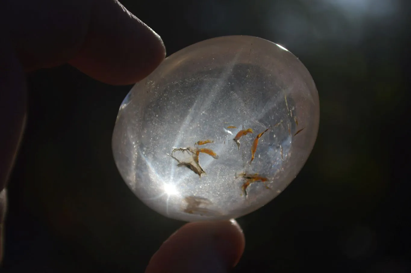 Polished Semi Optic Clear Quartz Galet / Palm Stones x 12 From Madagascar