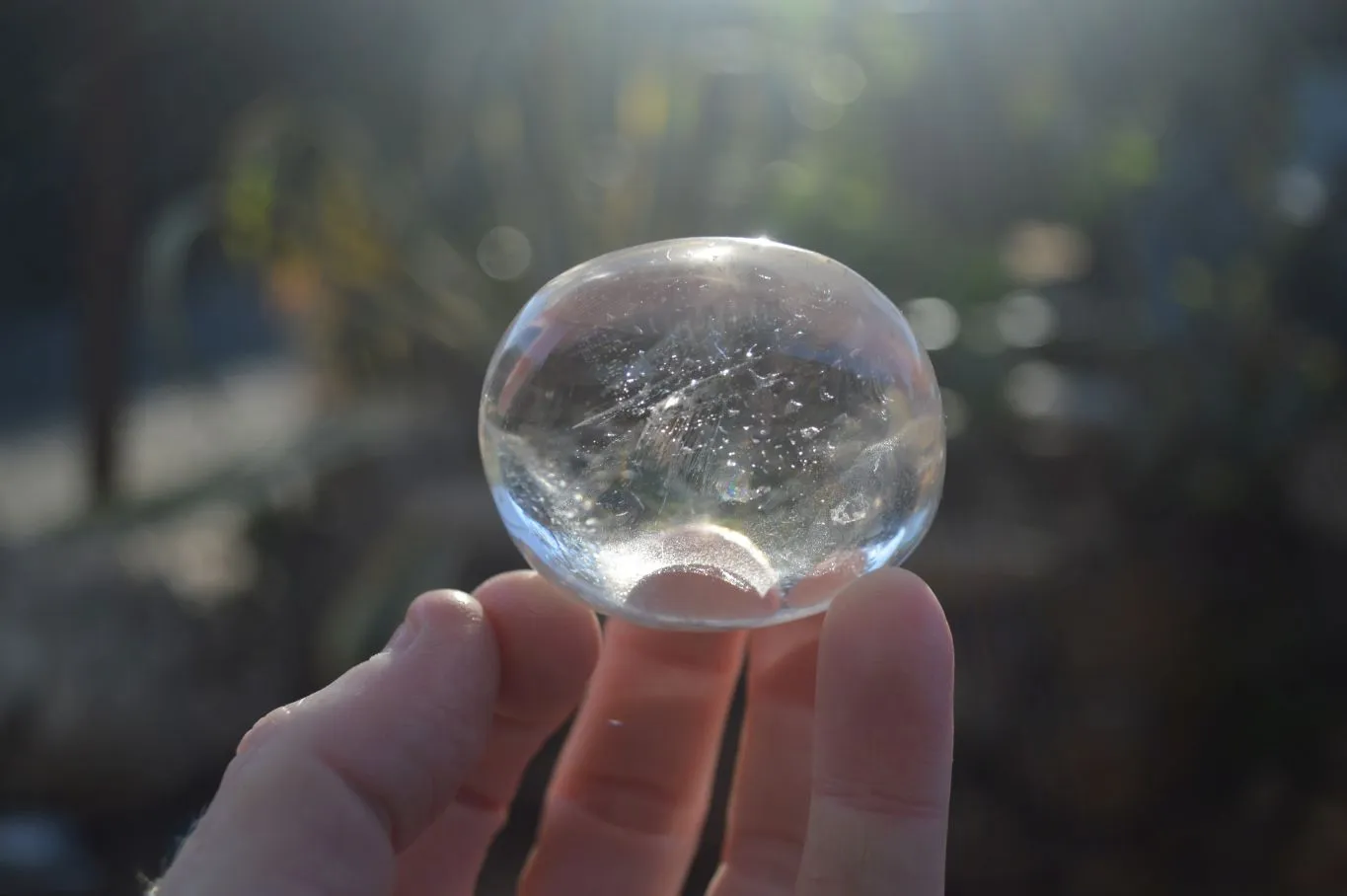 Polished Semi Optic Clear Quartz Galet / Palm Stones x 12 From Madagascar