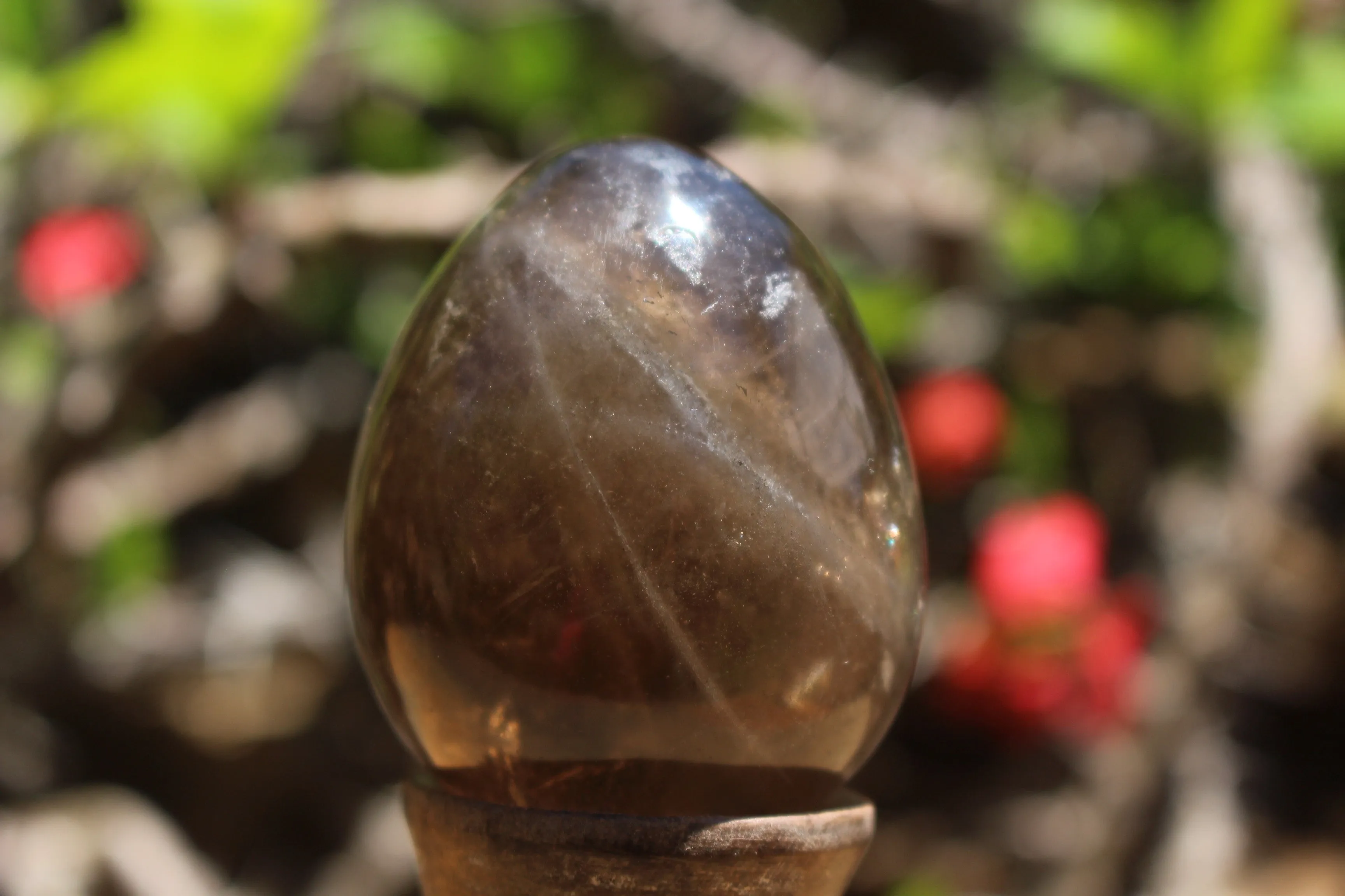 Polished Smokey Quartz Eggs x 6 From Madagascar