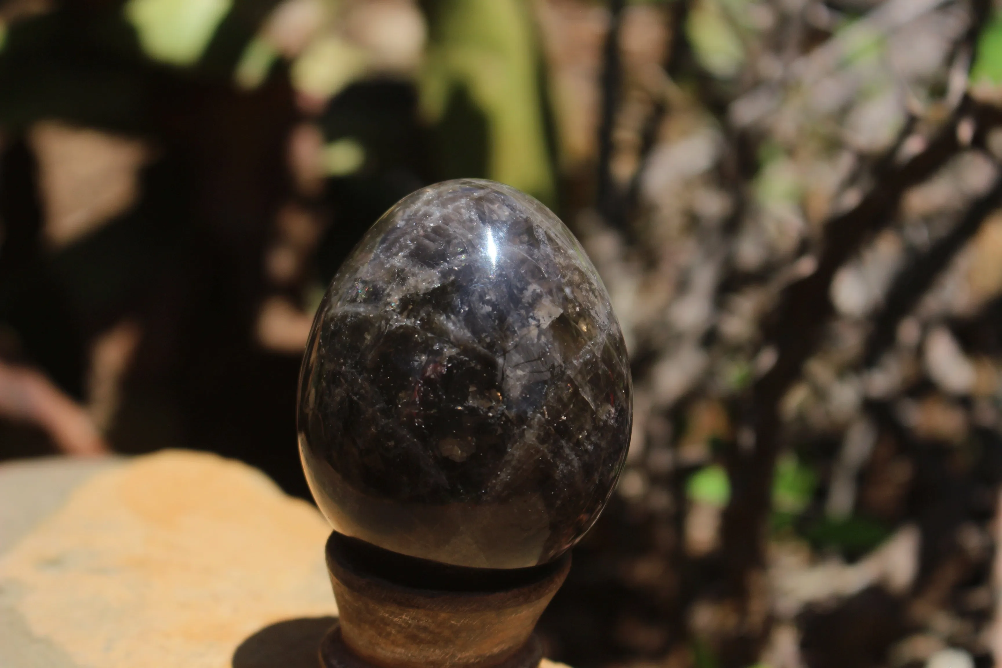 Polished Smokey Quartz Eggs x 6 From Madagascar