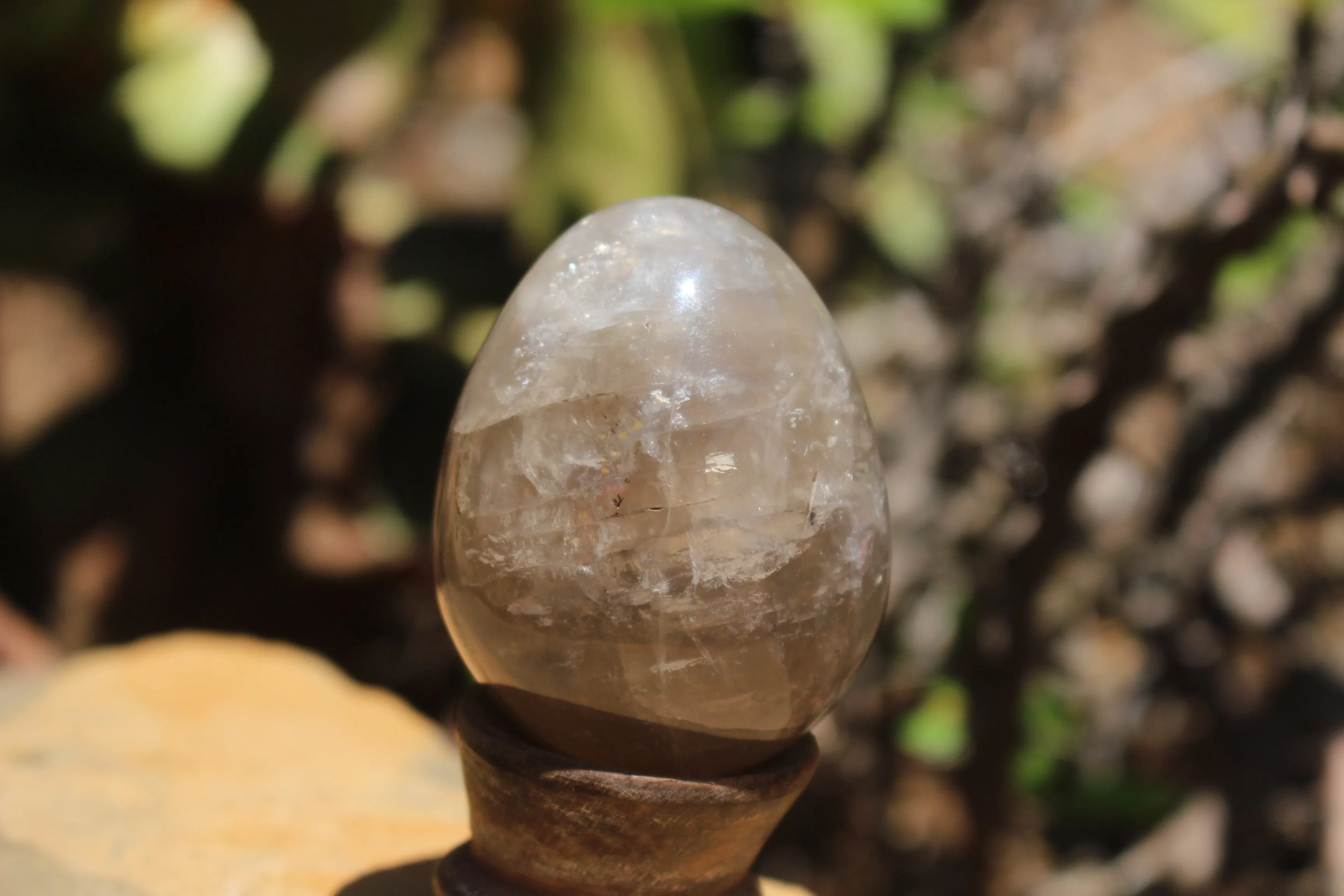 Polished Smokey Quartz Eggs x 6 From Madagascar