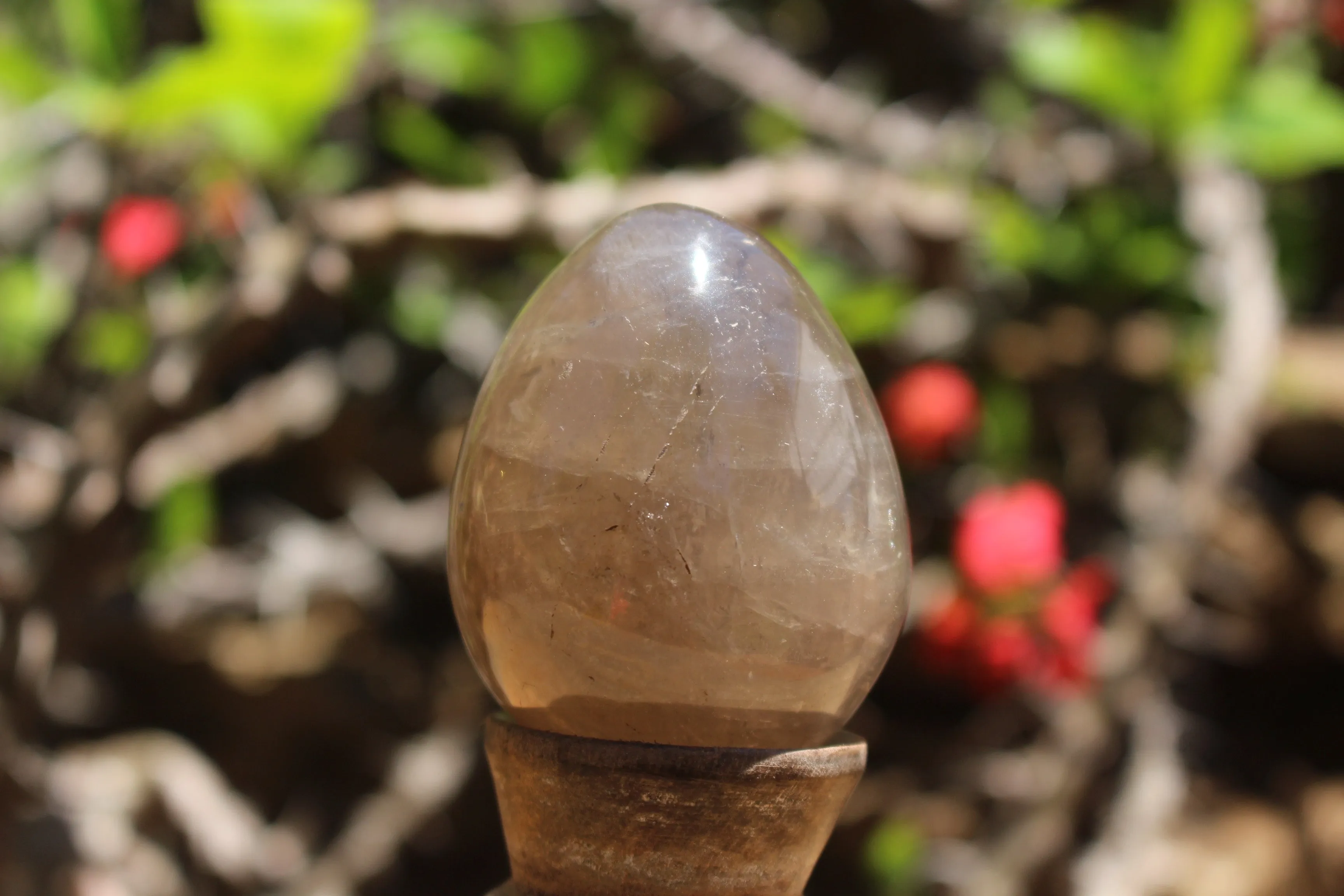 Polished Smokey Quartz Eggs x 6 From Madagascar