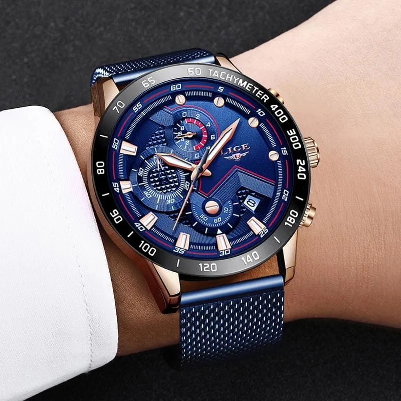 Quartz Watch Luminous Waterproof Round For Men