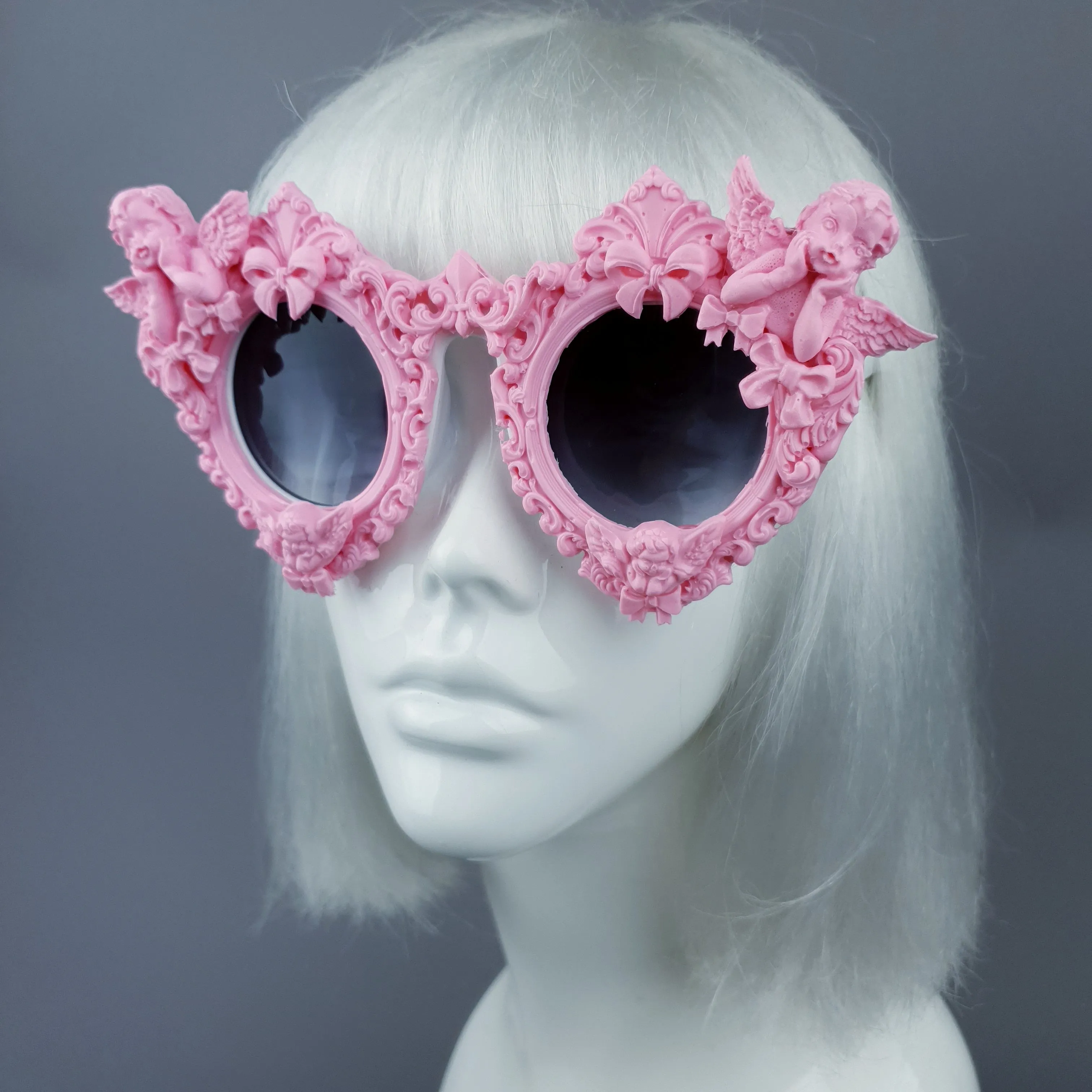 "Bellerose" Pastel Pink Filigree & Cherub Sunglasses