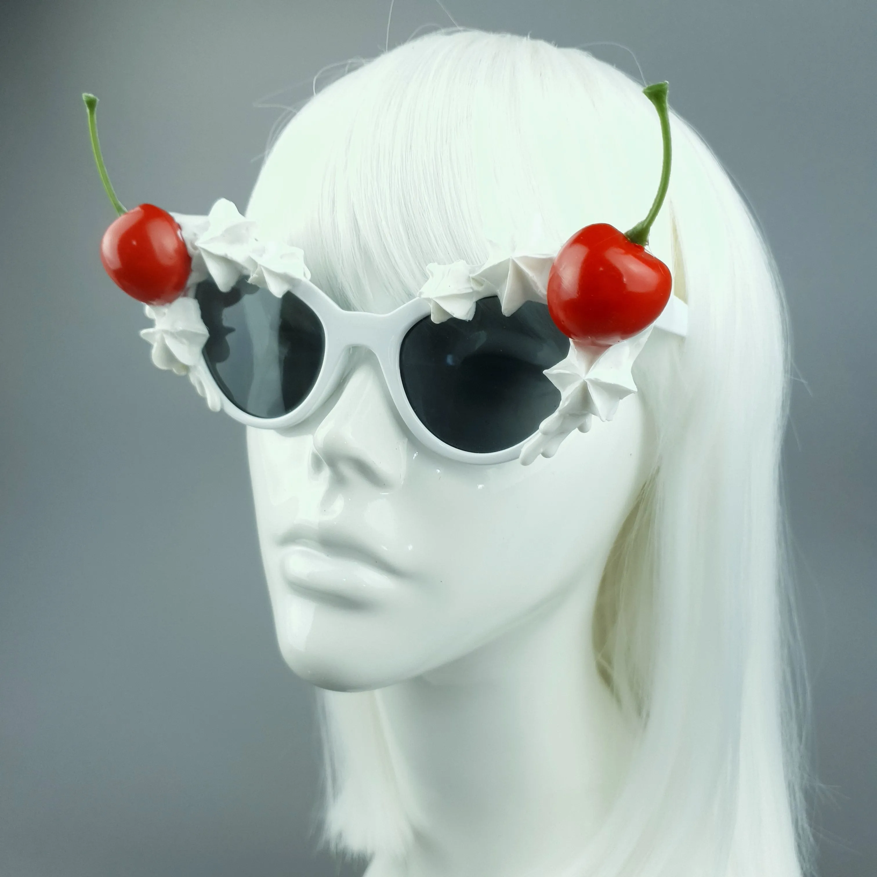 "Bimi" White Frosting Icing Cherry Sunglasses