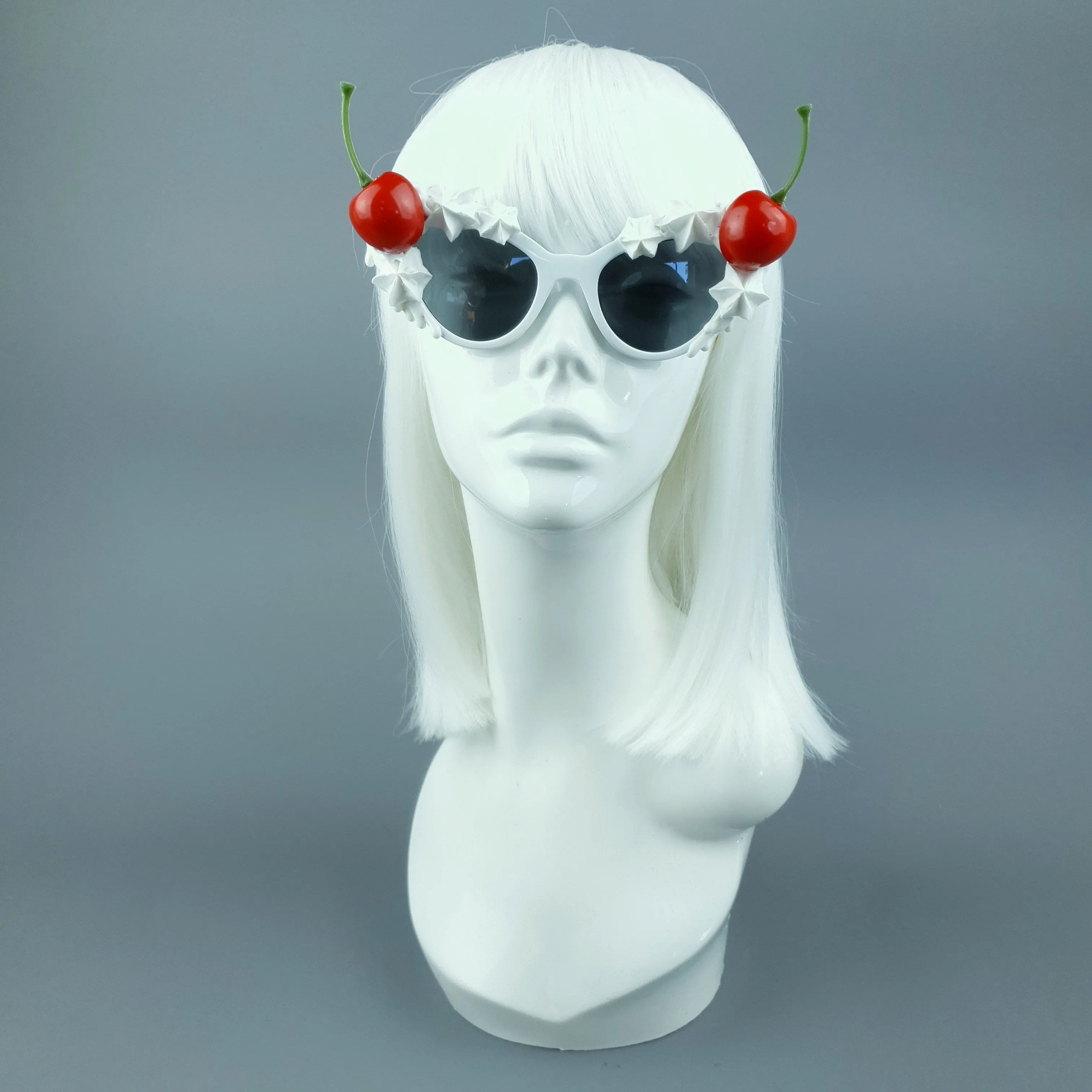 "Bimi" White Frosting Icing Cherry Sunglasses