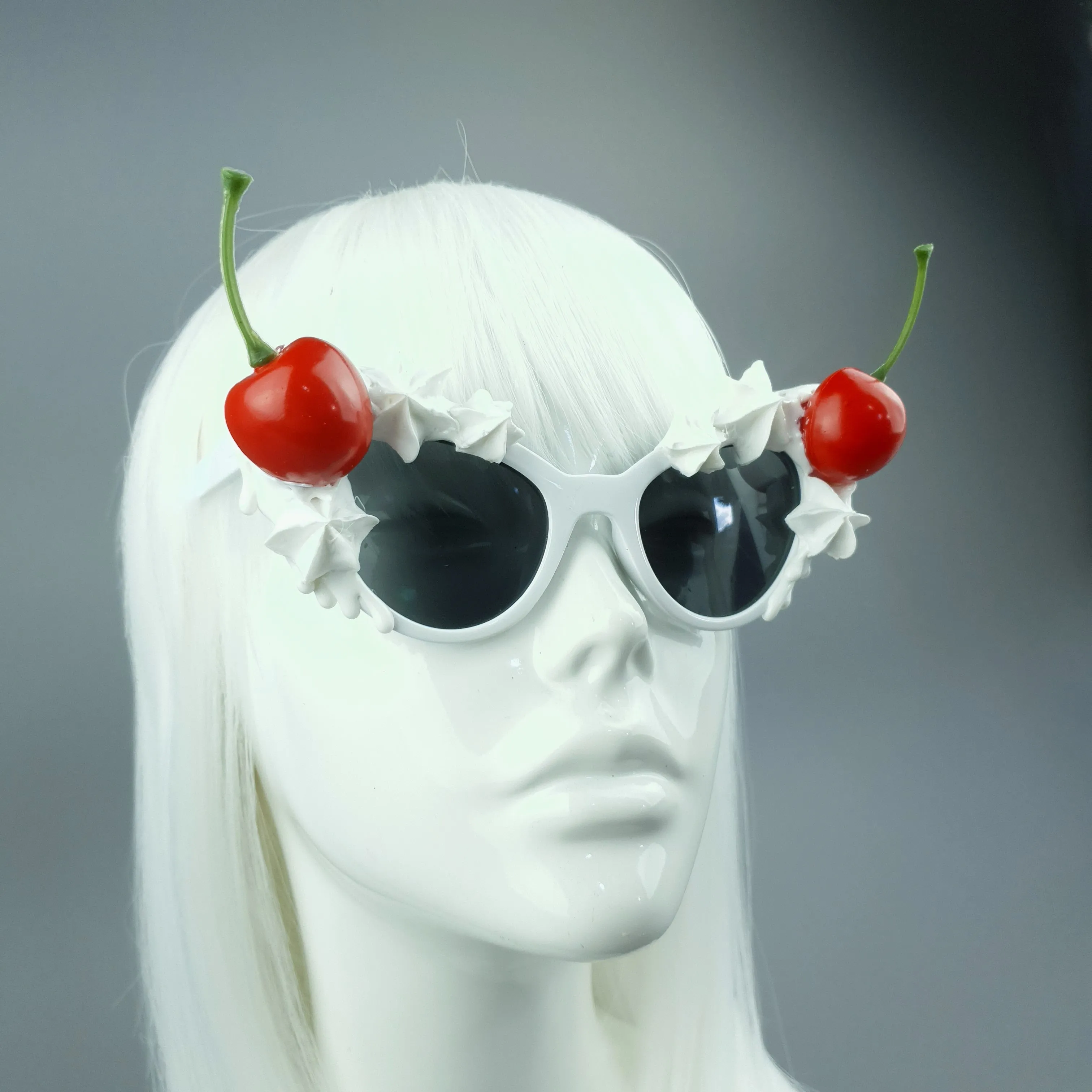 "Bimi" White Frosting Icing Cherry Sunglasses