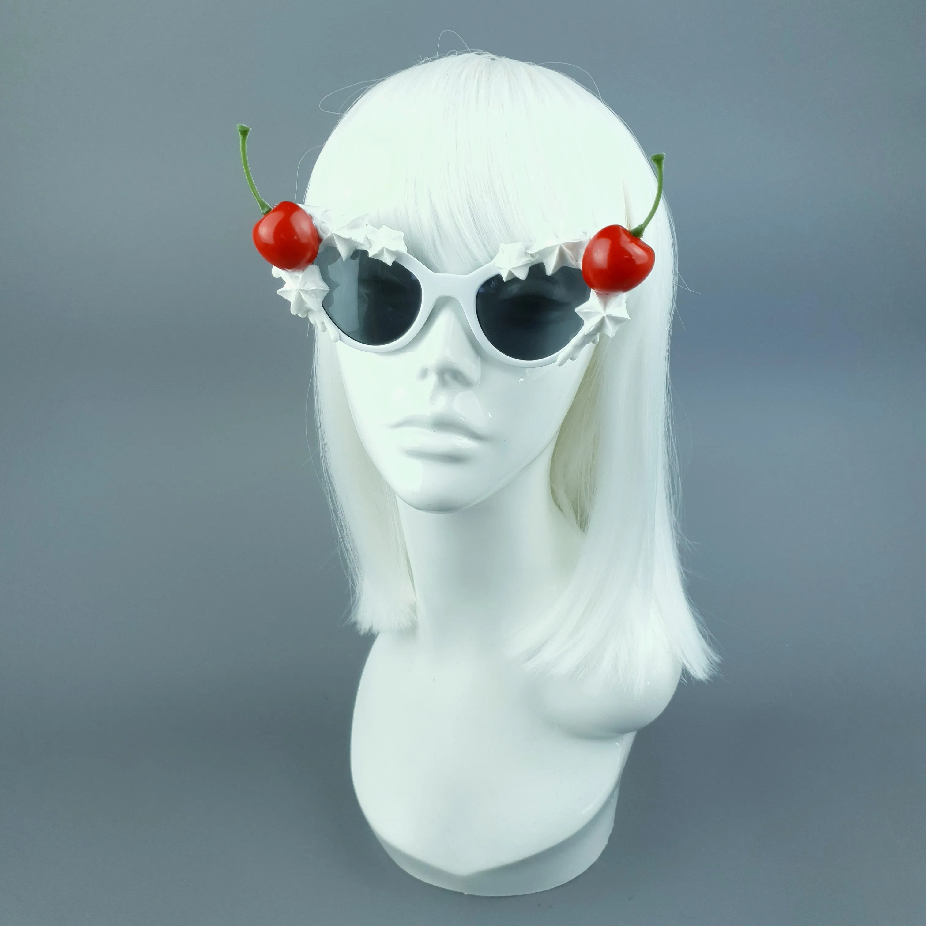 "Bimi" White Frosting Icing Cherry Sunglasses