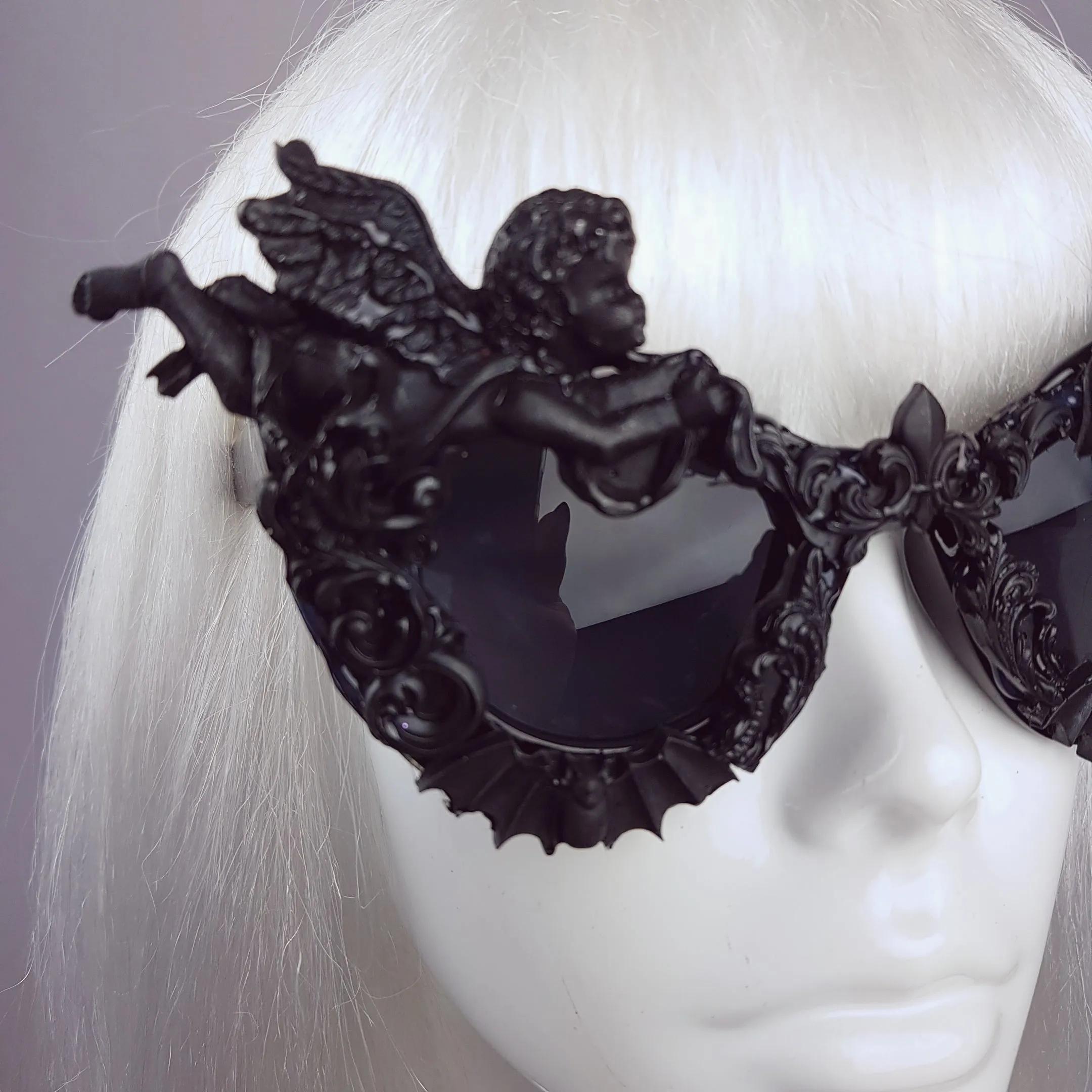 "Kalma" Black Filigree Ornate Sunglasses