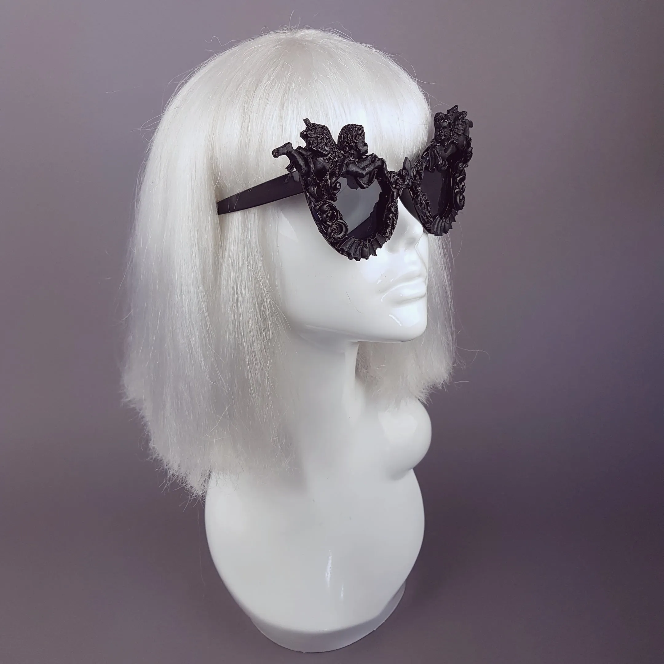 "Kalma" Black Filigree Ornate Sunglasses