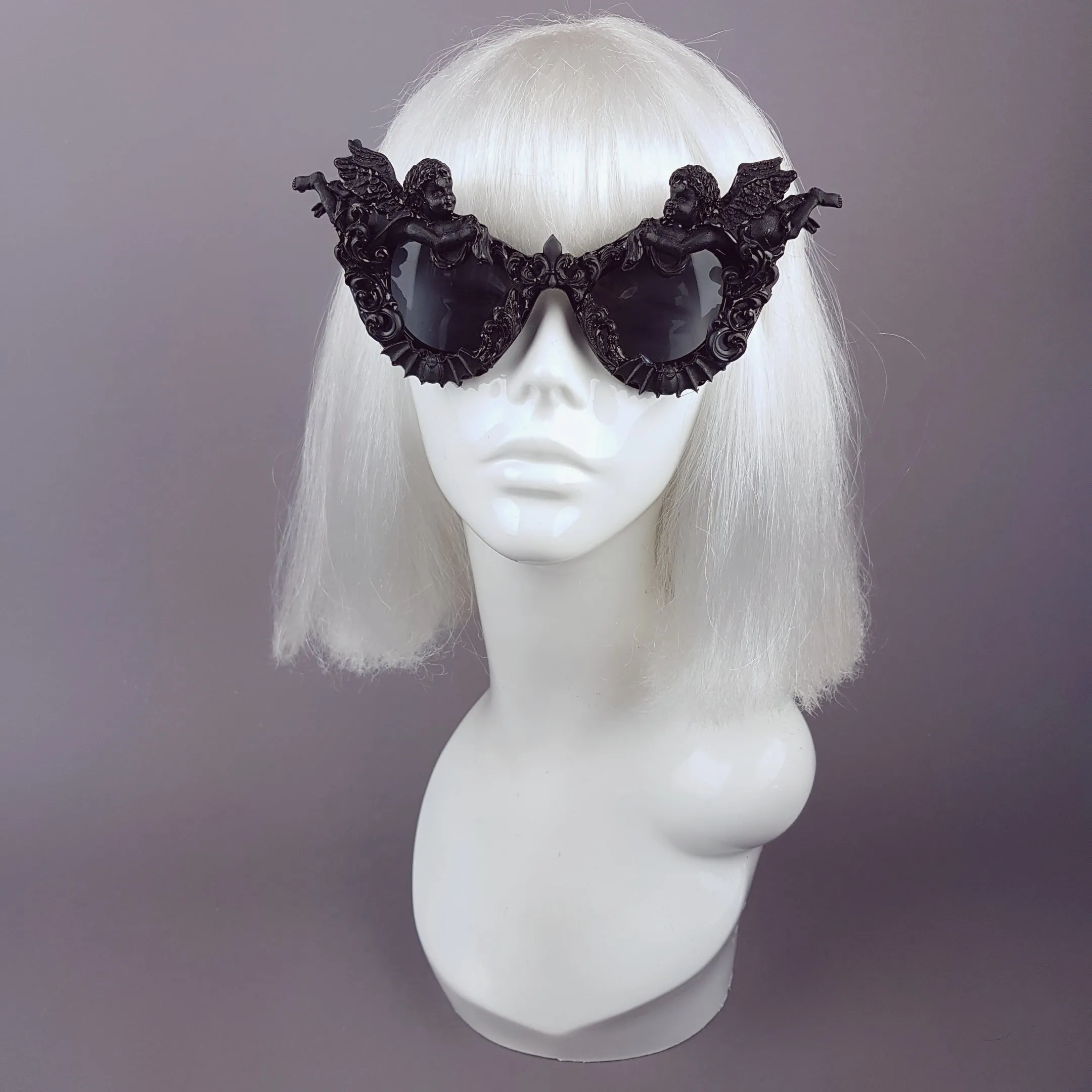 "Kalma" Black Filigree Ornate Sunglasses