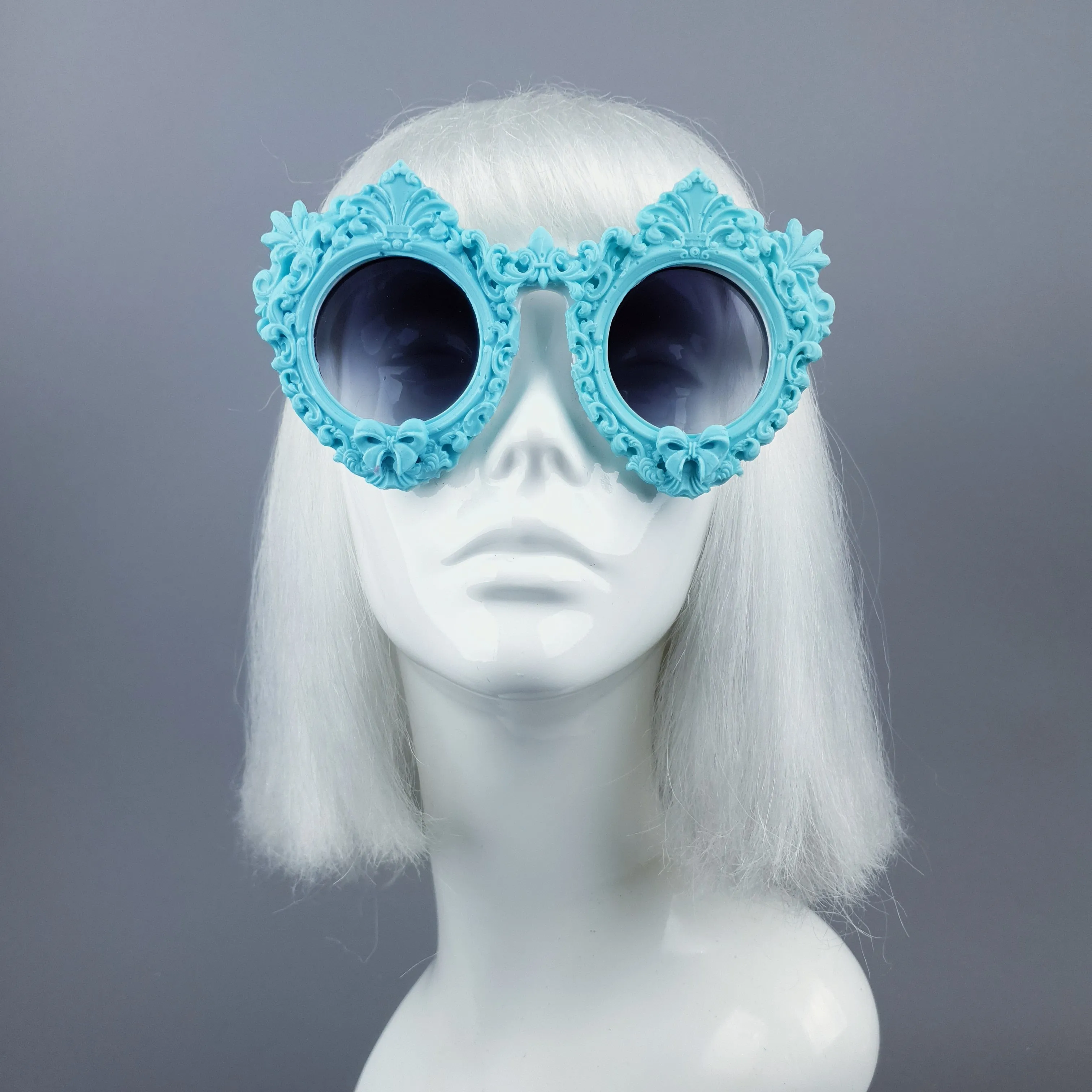 "Periwinkle" Pastel Blue Filigree Sunglasses