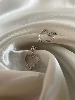 Rhinestone Heart Earrings