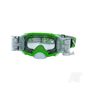 Rip N Roll RNR Platinum 48mm Motocross Goggles - Green