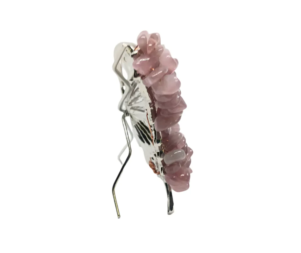 Rose Quartz Crystal Wire Wrapped Butterfly