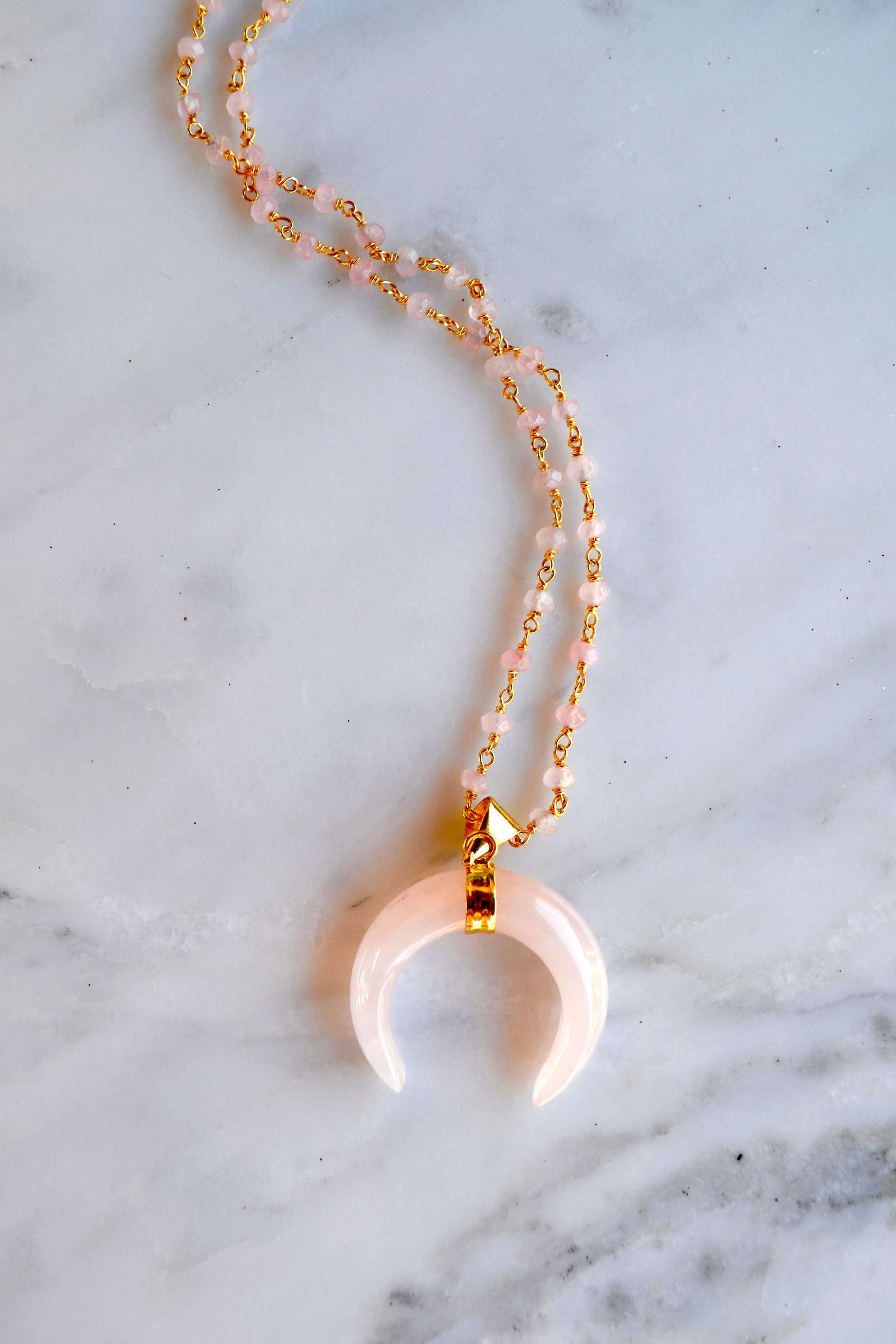 Rose Quartz Horn