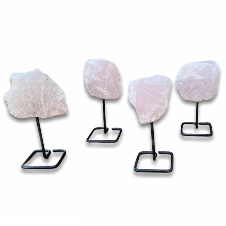 Rose Quartz Point on Stand