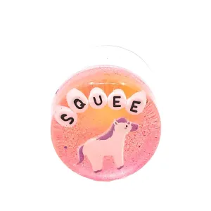 Shower Art - Mini - Squee - Unicorn (Pink Coral) by Ugly Baby